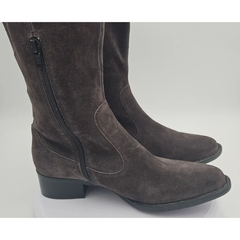 Børn CRICKET Gray Suede Y2K Sz W/9 Knee High NOS‎ Slouch Tall Riding Boots Flat
